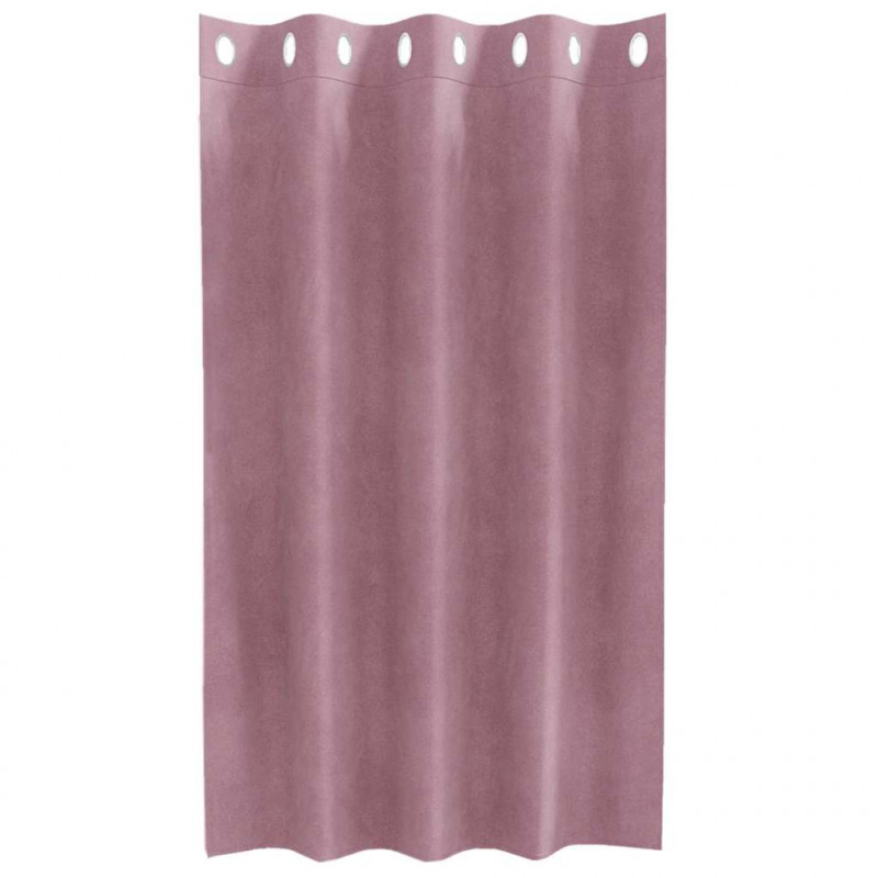 Zasłony zaciemniające 2 pcs Ciemny Róż 140 x 140 cm Aksamit