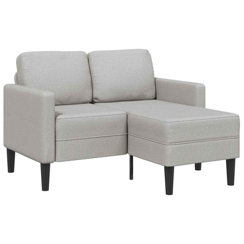 Sofa 2-osobowa z szezlongiem w kształcie litery L Cloud Grey