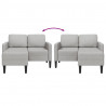 Sofa 2-osobowa z szezlongiem w kształcie litery L Cloud Grey