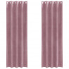 Zasłony zaciemniające 2 pcs Ciemny Róż 140 x 245 cm Aksamit