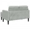 Sofa 2-osobowa z szezlongiem w kształcie litery L, jasnoszara