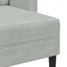 Sofa 2-osobowa z szezlongiem w kształcie litery L, jasnoszara