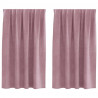 Zasłony zaciemniające 2 pcs Ciemny Róż 140 x 140 cm Aksamit