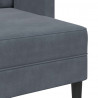 Sofa 2-osobowa z szezlongiem w kształcie litery L Ciemnoszara