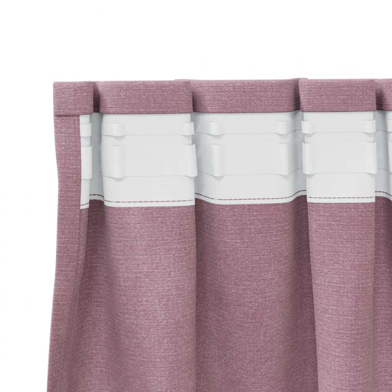 Zasłony zaciemniające 2 pcs Ciemny Róż 140 x 140 cm Aksamit