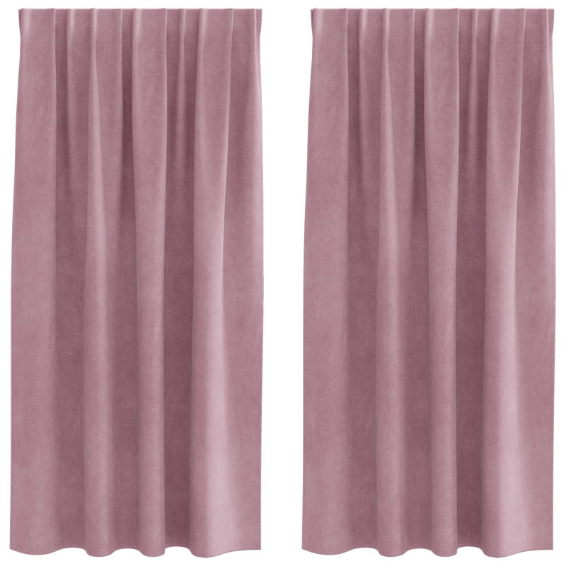 Zasłony zaciemniające 2 pcs Ciemny Róż 140 x 175 cm Aksamit