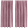 Zasłony zaciemniające 2 pcs Ciemny Róż 140 x 175 cm Aksamit