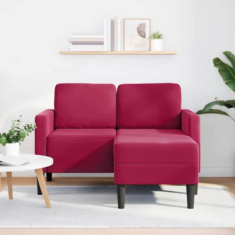 Sofa 2-osobowa z szezlongiem w kształcie litery L
