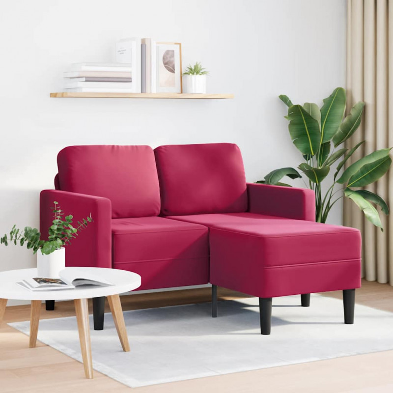 Sofa 2-osobowa z szezlongiem w kształcie litery L
