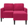 Sofa 2-osobowa z szezlongiem w kształcie litery L