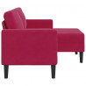 Sofa 2-osobowa z szezlongiem w kształcie litery L