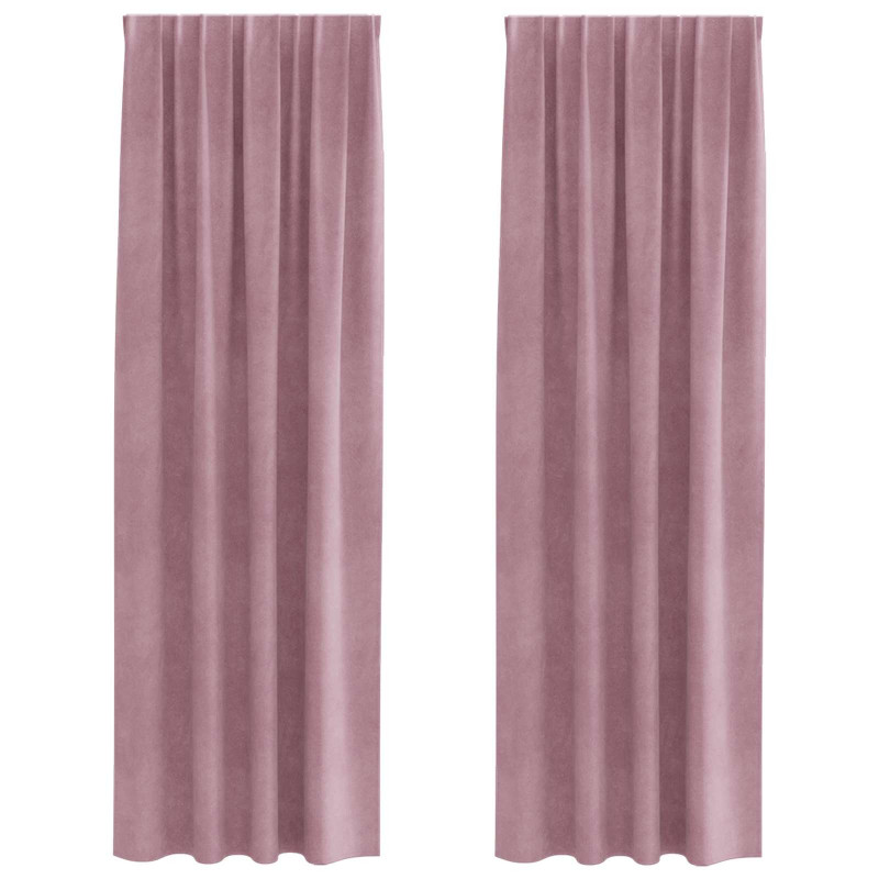 Zasłony zaciemniające 2 pcs Ciemny Róż 140 x 225 cm Aksamit