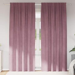 Zasłony zaciemniające 2 pcs Ciemny Róż 140 x 245 cm Aksamit