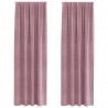 Zasłony zaciemniające 2 pcs Ciemny Róż 140 x 245 cm Aksamit
