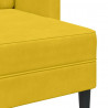 Sofa 2-osobowa z szezlongiem w kształcie litery L, żółta, 125cm