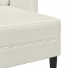 Sofa 2-osobowa z leżanką w kształcie litery L Kremowa 125 cm