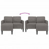 Sofa 2-osobowa z szezlongiem w kształcie litery L, jasnoszara