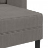Sofa 2-osobowa z szezlongiem w kształcie litery L, jasnoszara