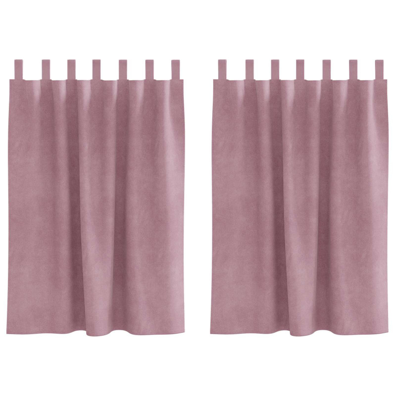 Zasłony zaciemniające 2 pcs Ciemny Róż 140 x 140 cm Aksamit
