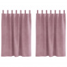 Zasłony zaciemniające 2 pcs Ciemny Róż 140 x 140 cm Aksamit