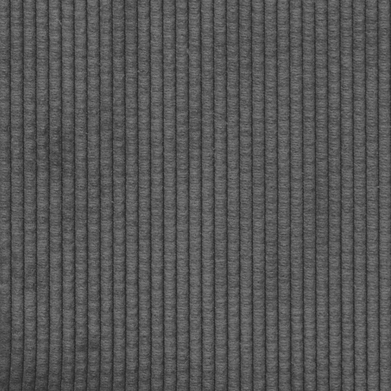 Sofa 2-osobowa z szezlongiem w kształcie litery L, ciemnoszara, 125 cm, len