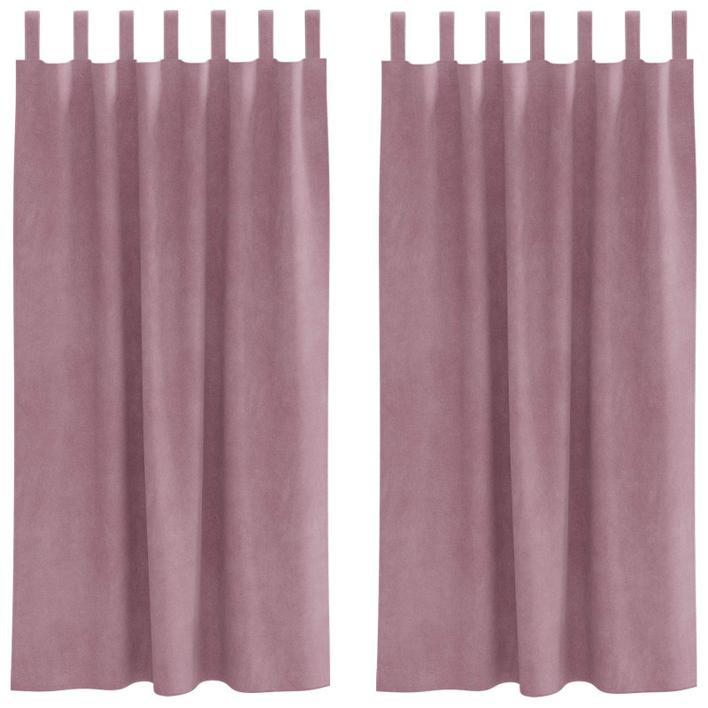 Zasłony zaciemniające 2 pcs Ciemny Róż 140 x 175 cm Aksamit