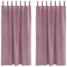 Zasłony zaciemniające 2 pcs Ciemny Róż 140 x 175 cm Aksamit