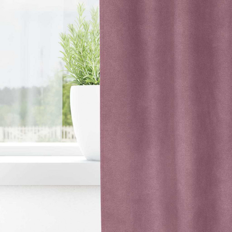 Zasłony zaciemniające 2 pcs Ciemny Róż 140 x 225 cm Aksamit