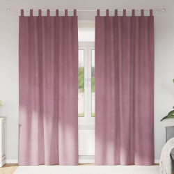 Zasłony zaciemniające 2 pcs Ciemny Róż 140 x 245 cm Aksamit