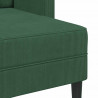 Sofa 2-osobowa z szezlongiem w kształcie litery L, ciemnozielona