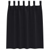 Firany blackout z kółkami 2 pcs Czarny 140 x 140 cm Poliester