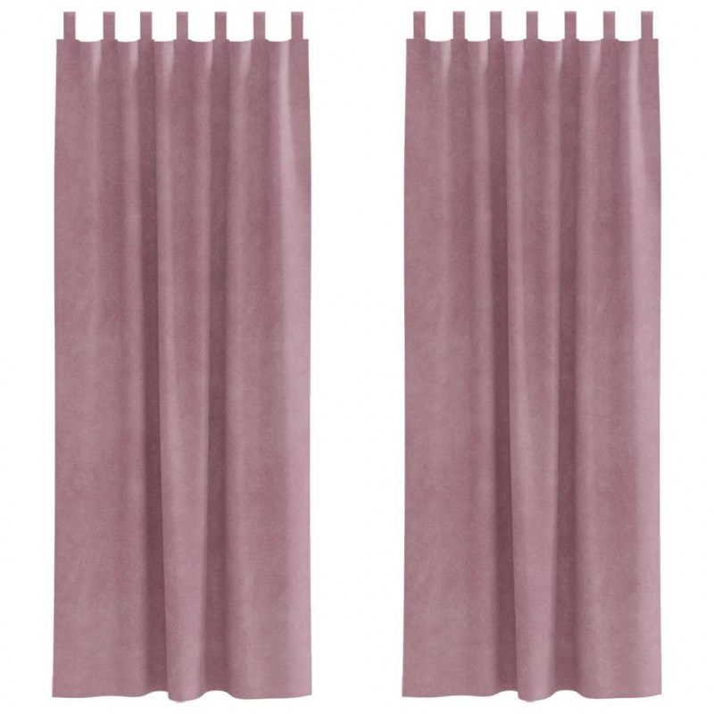 Zasłony zaciemniające 2 pcs Ciemny Róż 140 x 260 cm Aksamit