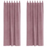 Zasłony zaciemniające 2 pcs Ciemny Róż 140 x 260 cm Aksamit