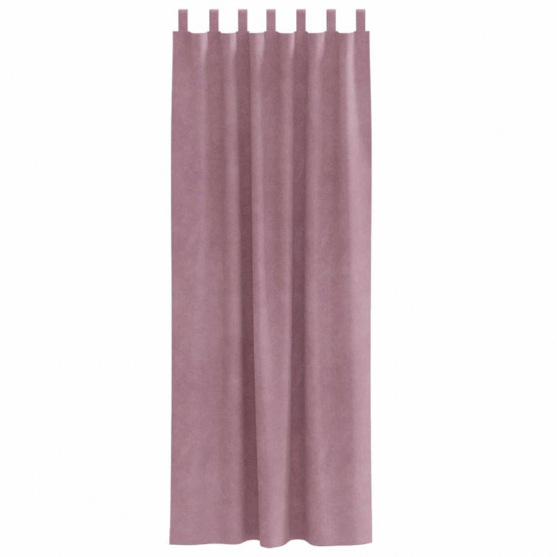 Zasłony zaciemniające 2 pcs Ciemny Róż 140 x 260 cm Aksamit