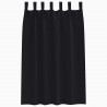 Firany blackout z kółkami 2 pcs Czarny 175 x 140 cm Poliester