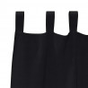 Firany blackout z kółkami 2 pcs Czarny 175 x 140 cm Poliester