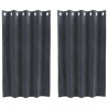 Zasłony zaciemniające 2 pcs Jasnoszary 140 x 140 cm Aksamit