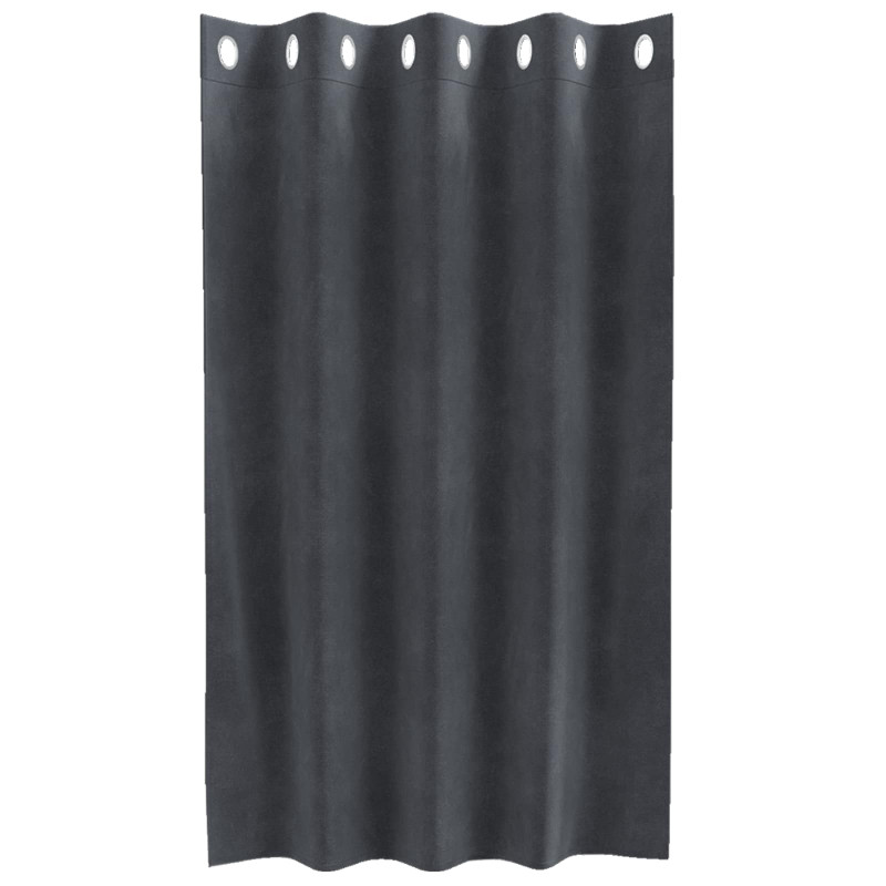 Zasłony zaciemniające 2 pcs Jasnoszary 140 x 140 cm Aksamit