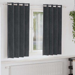 Zasłony zaciemniające 2 pcs Jasnoszary 140 x 175 cm Aksamit