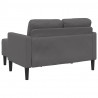 Sofa 2-osobowa z szezlongiem w kształcie litery L Szara 125 cm