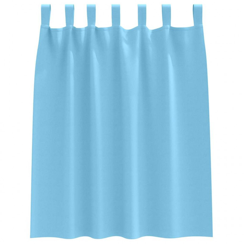 Firany blackout z kółkami 2 pcs Jasnoniebieski 140 x 140 cm