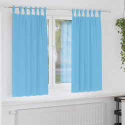 Firany blackout z kółkami 2 pcs Jasnoniebieski 175 x 140 cm