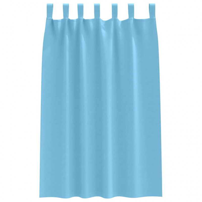 Firany blackout z kółkami 2 pcs Jasnoniebieski 175 x 140 cm