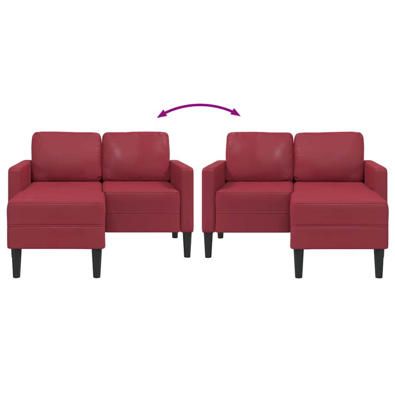 Sofa 2-osobowa z szezlongiem w kształcie litery L