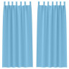 Firany blackout z kółkami 2 pcs Jasnoniebieski 225 x 140 cm