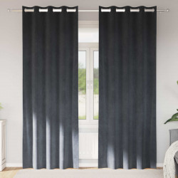 Zasłony zaciemniające 2 pcs Jasnoszary 140 x 260 cm Aksamit