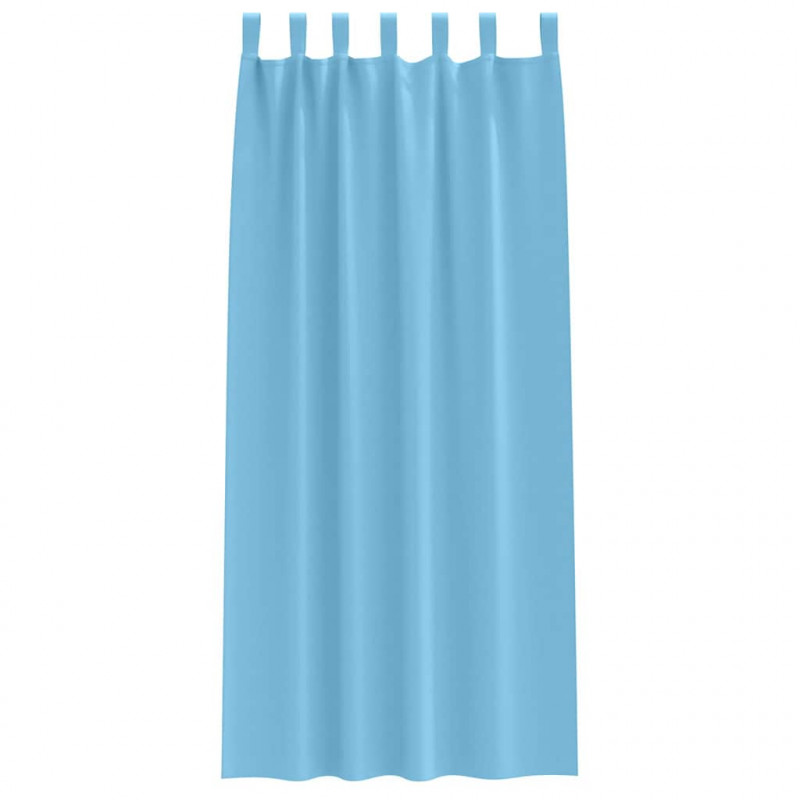 Firany blackout z kółkami 2 pcs Jasnoniebieski 225 x 140 cm