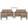 Sofa 2-osobowa z szezlongiem w kształcie litery L Cappuccino
