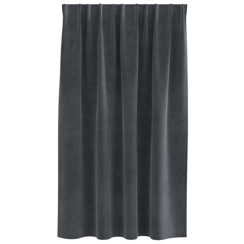 Zasłony zaciemniające 2 pcs Jasnoszary 140 x 140 cm Aksamit