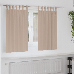 Firany blackout z kółkami 2 pcs Ciemnoszary 140 x 140 cm